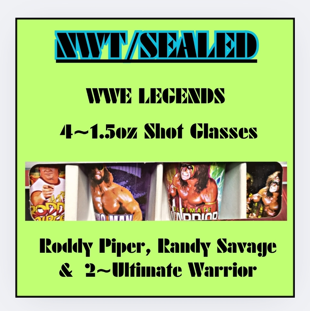 🔥4-WWE SHOT GLASSES